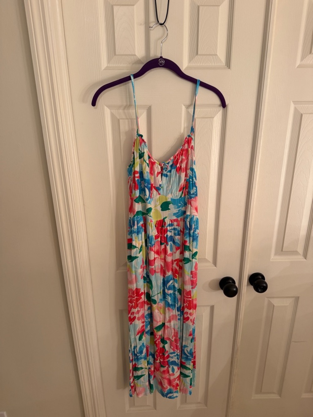 Old Navy Multicolor Floral Spaghetti-Strap Maxi Dress